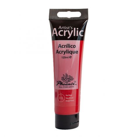 Farba akrylowa Phoenix 125ml, Czerwony ciemny